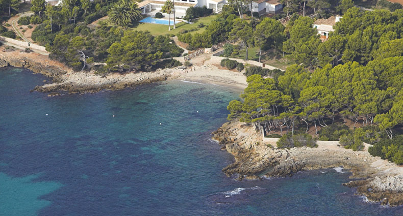 Cala Aladern en Mallorca vista aerea